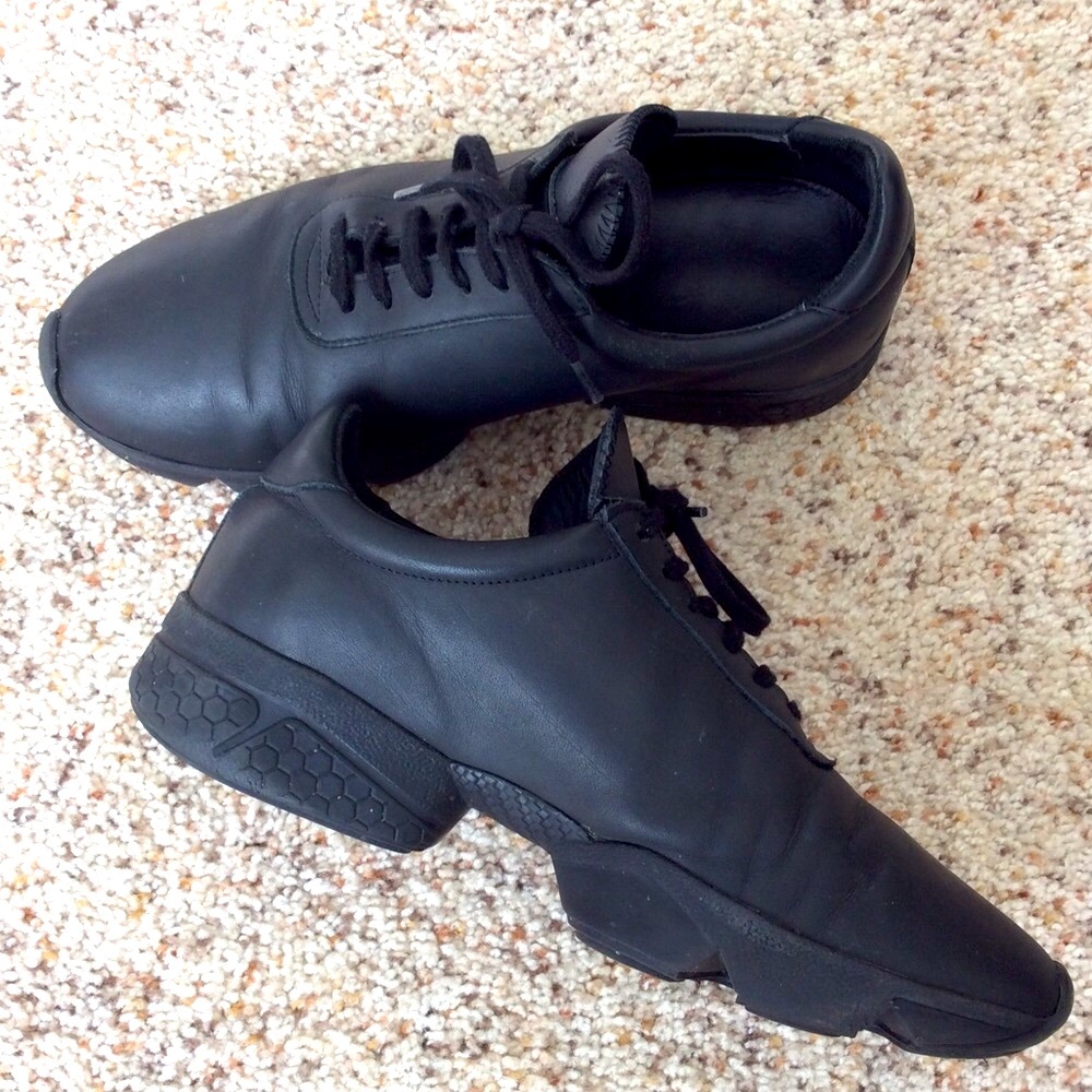 Black Women's Lace-Up Dance Sneakers